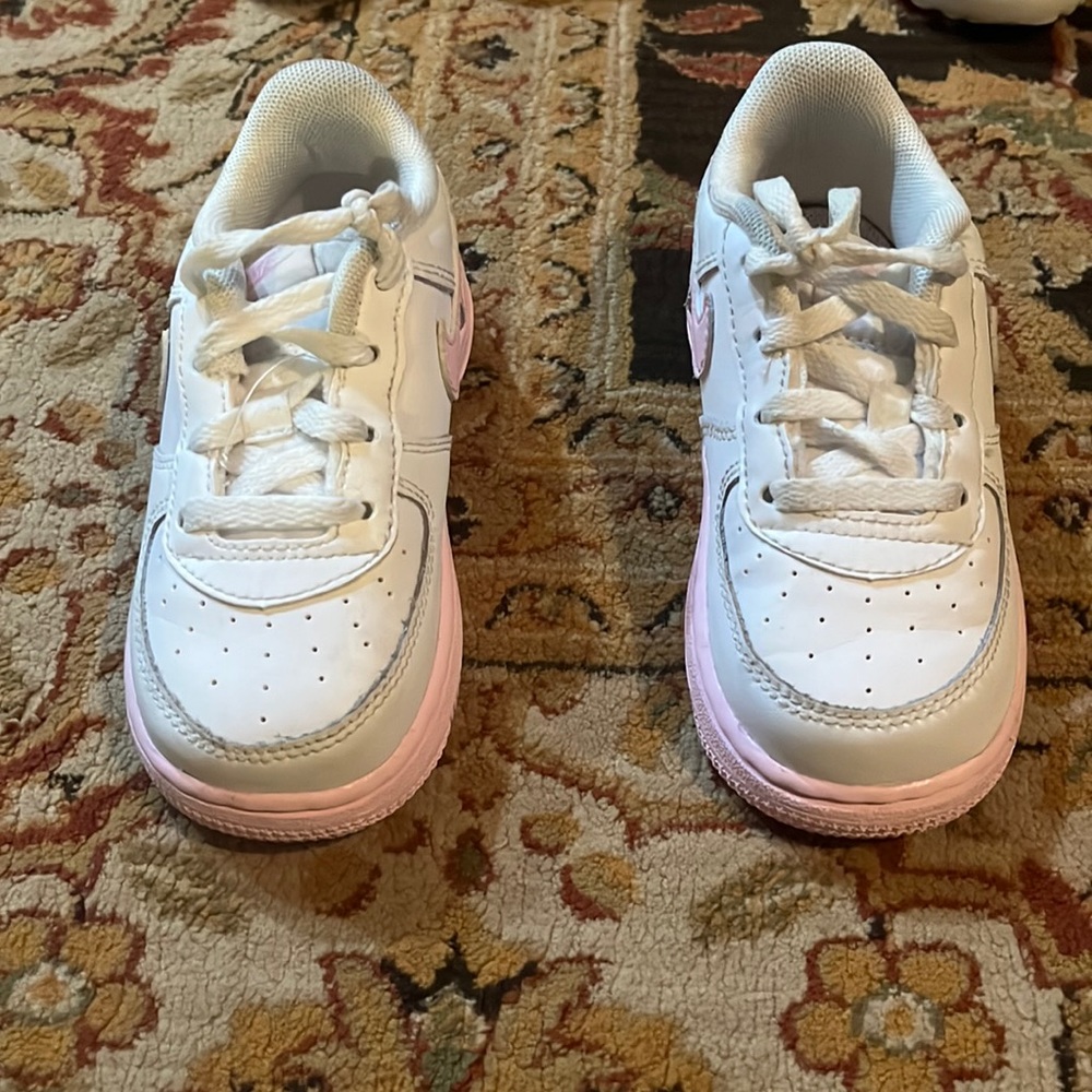 White And Pink Air Forces